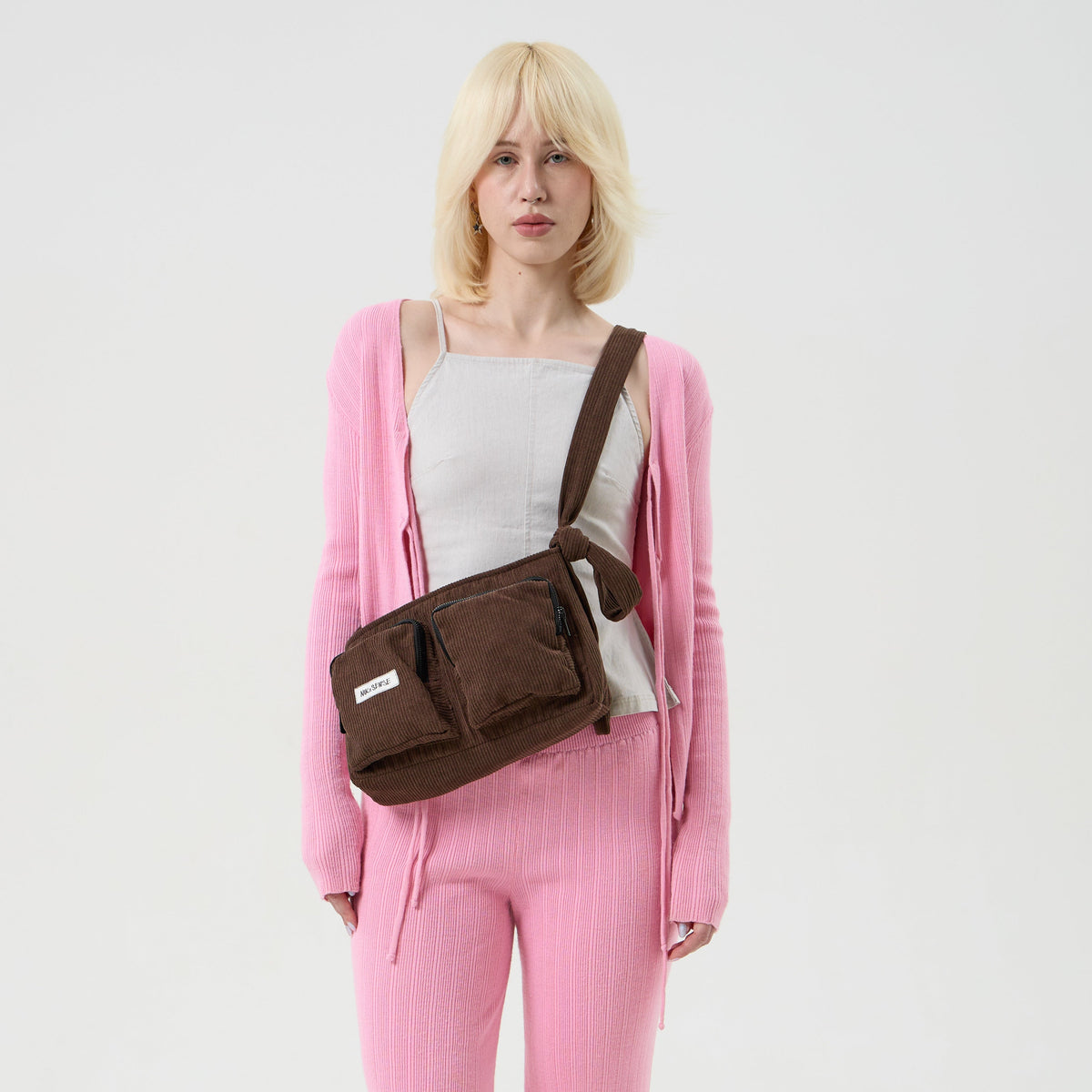 Вельветова сумка Velvet bag коричнева