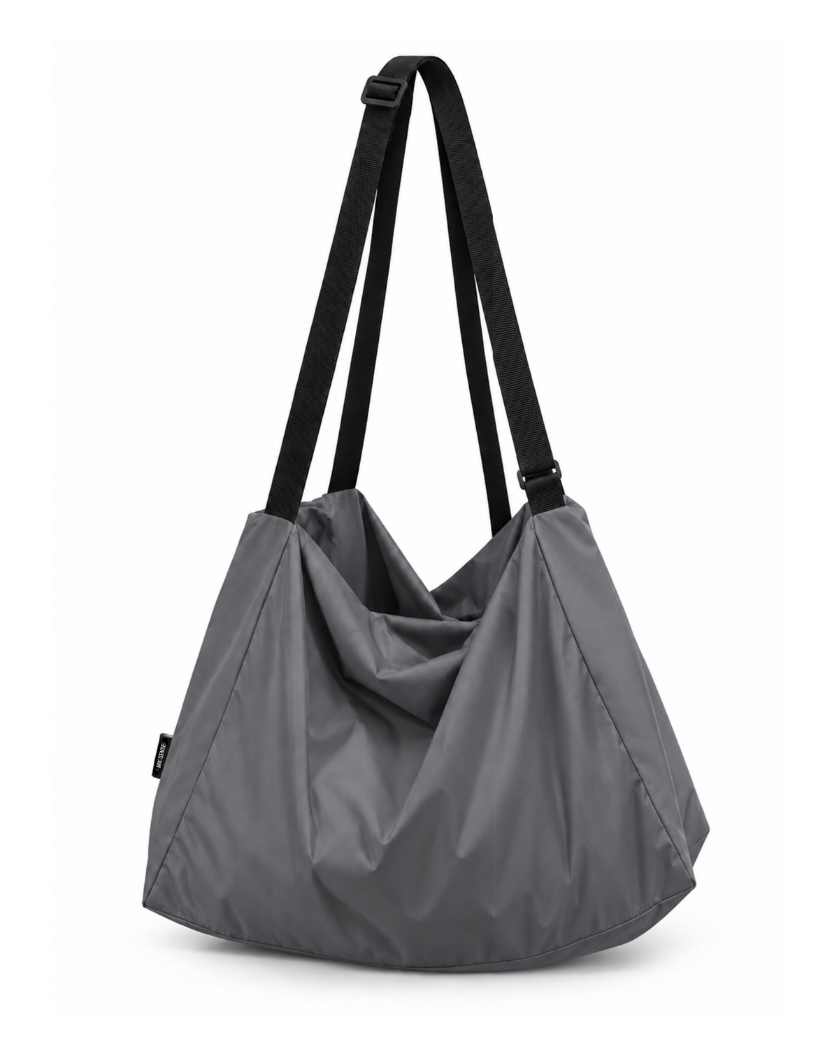 Шопер з плащівки Double bag сірий