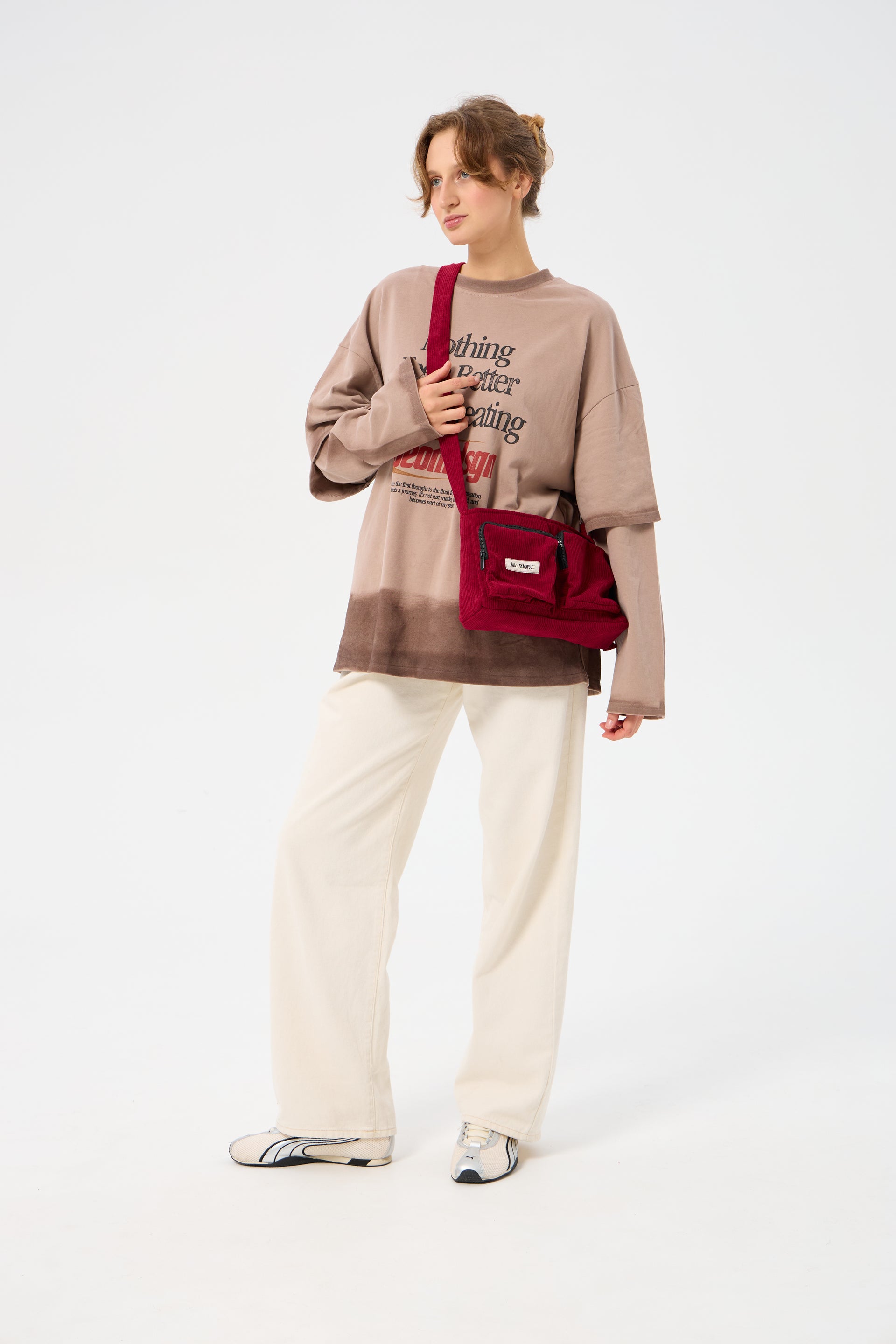 Вельветова сумка на зав'язках Velvet bag